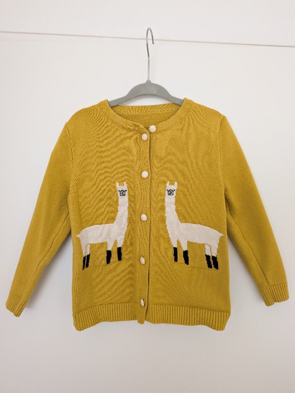 Yellow Llama cardigan - Size 3T